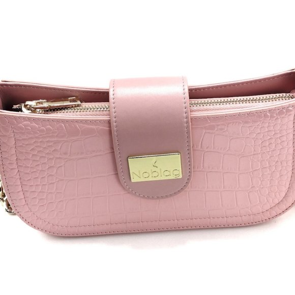 Lovitt Soft Pink Women\'s Shoulder Bags De Noblag Leather Crocodile